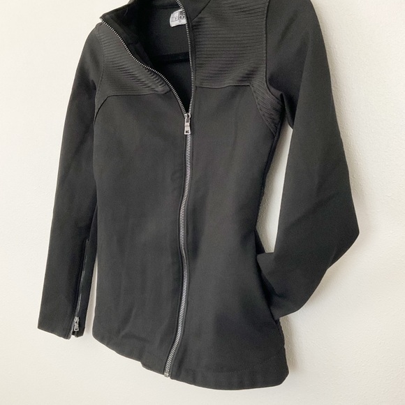 the base | ponte knit asymmetrical zip jacket - Picture 2 of 6